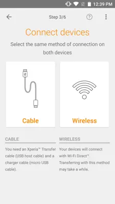 Xperia Transfer Mobile android App screenshot 0